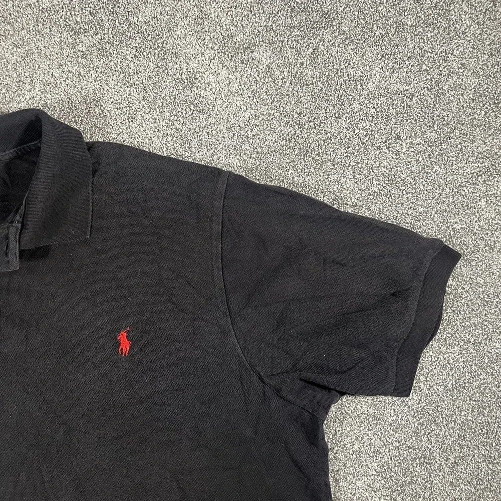Polo Ralph Lauren Polo Shirt Mens 2XB Big Black Red Pony Short Sleeve Cotton